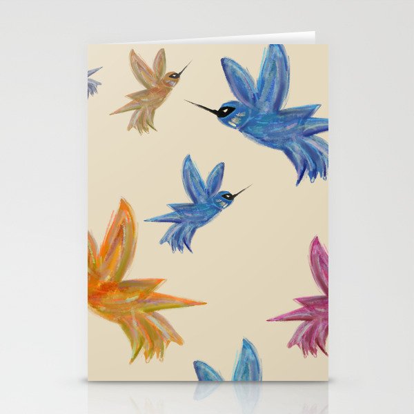 rainbow hummingbirds Stationery Cards