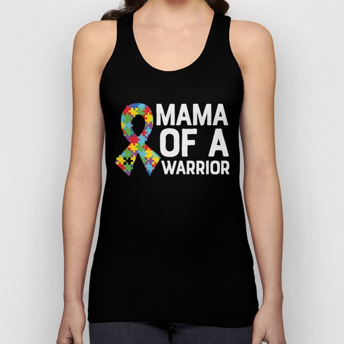 Mama Of A Warrior Autism Awareness Tank Top