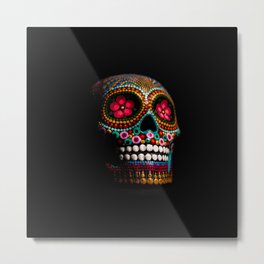 Mexico City Skull Metal Print | Bones, White, Gothic, Anatomy, Dark, Funny, Occult, Cute, Bone, Skulls 