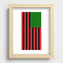 African American Flag (Stars and Stripes Design) Recessed Framed Print