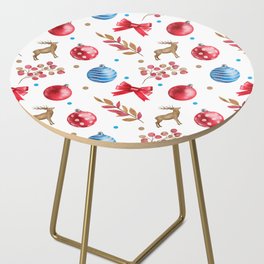 Deer and Red Bow Holidays Collection Side Table