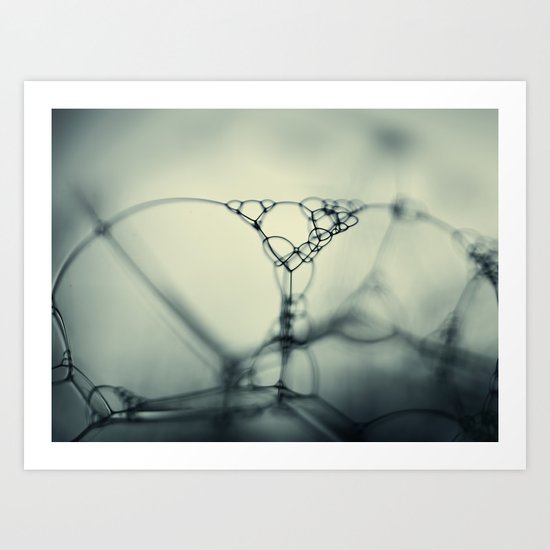 bubbles in teal Art Print