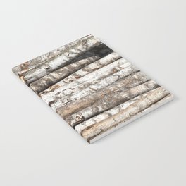striped birch trunks Notebook