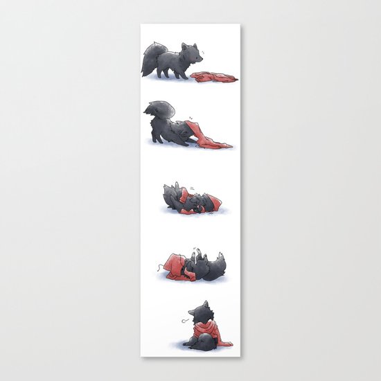 Wolf & Hoodie Canvas Print