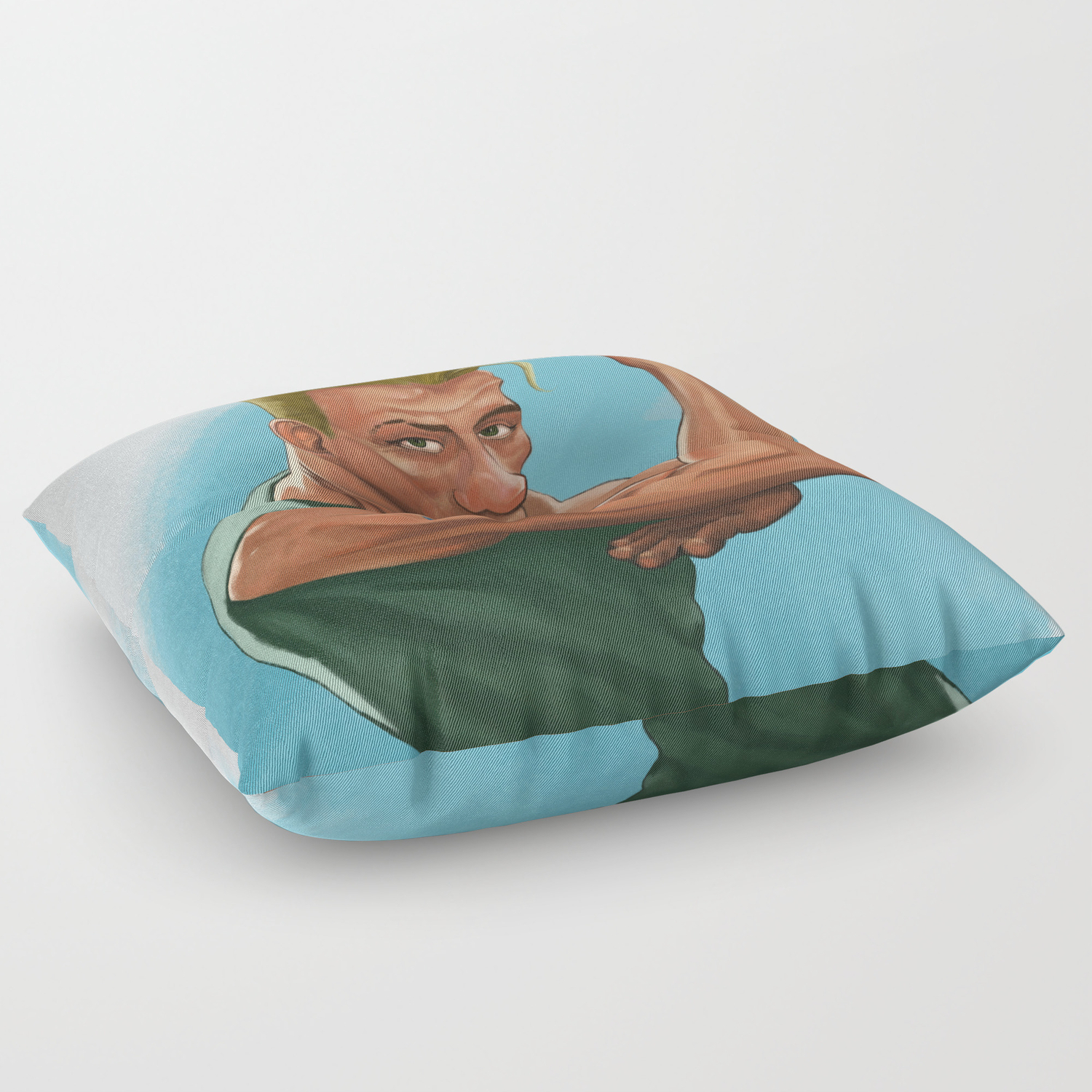 Jean Claude Van Guile Street Fighter Floor Pillow By Bojangligorevic Society6