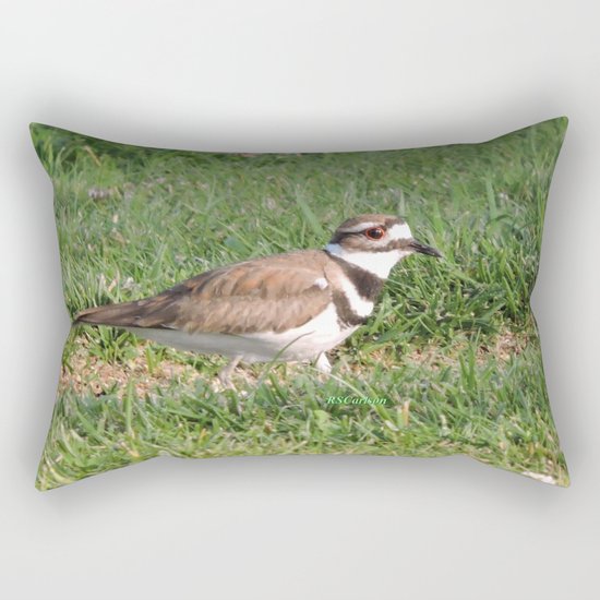 Killdeer Browsing Rectangular Pillow