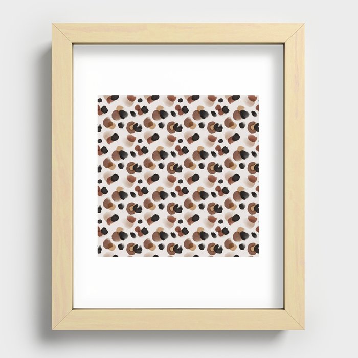 Leopard Animal Print Pattern Recessed Framed Print