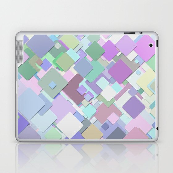 Multicolored Pastel Squares Laptop & iPad Skin