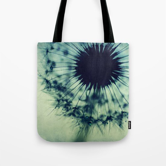 dandelion green teal Tote Bag