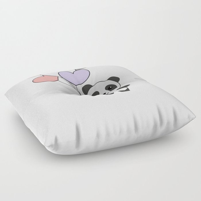 Cupioromantic Flag Balloon Heart Pride Lgbtq Panda Floor Pillow