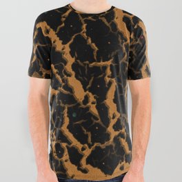 Cracked Space Lava - Bronze All Over Graphic Tee