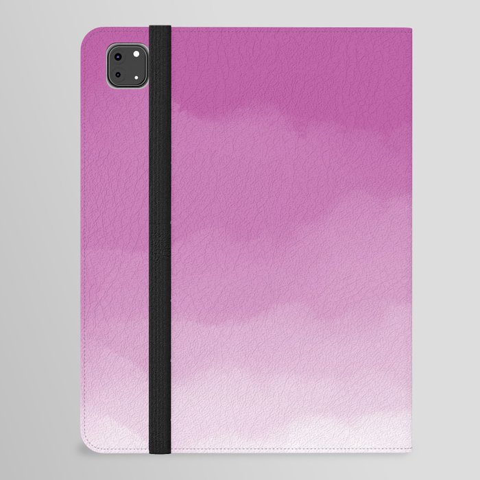 Fuchsia Watercolor Ombre (fuchsia/white) iPad Folio Case