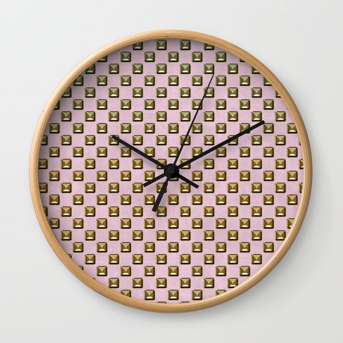 Rose quartz Elegance metal pattern Wall Clock