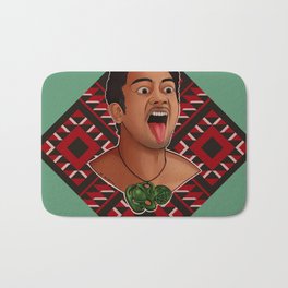 New Zealand Maori Haka Dancer Bath Mat