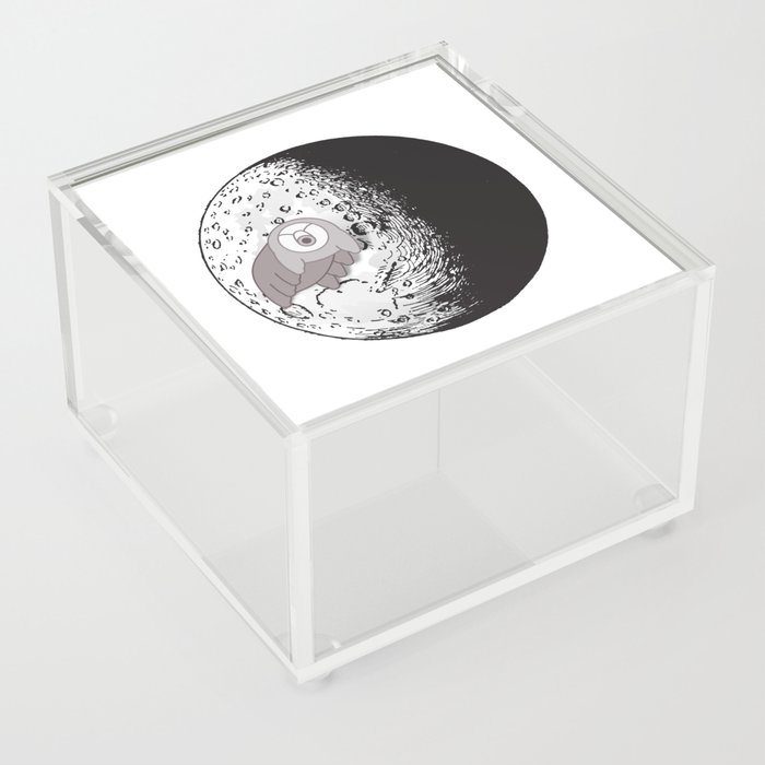 Tardigrade Water Bear Microorganism On The Moon Cute Acrylic Box