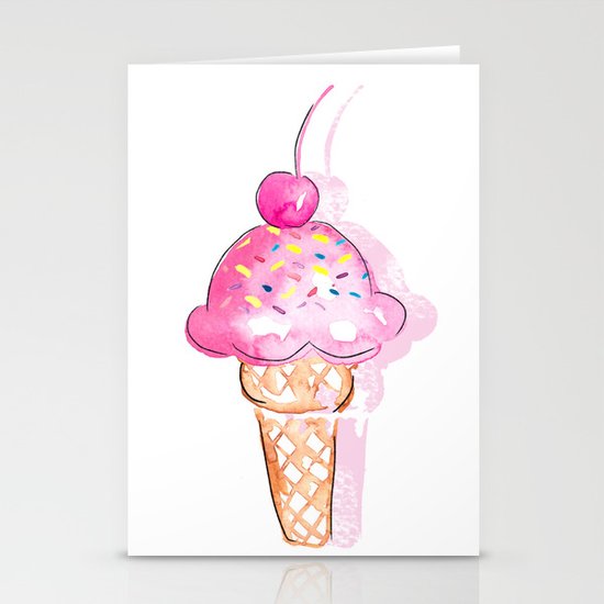 Ice Cream Stationery Cards