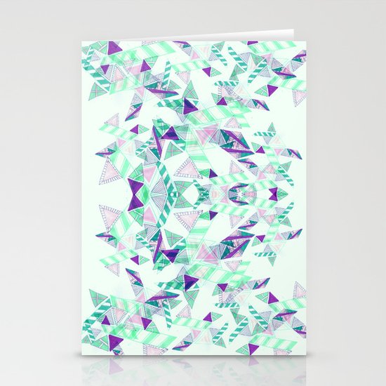 Kaleidoscopic print illustration Stationery Cards