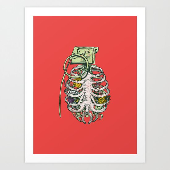 Grenade Garden Art Print