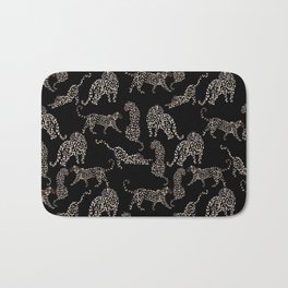 Boho modern black cheetah  Bath Mat