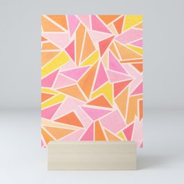 Hot Pink Triangles Mini Art Print