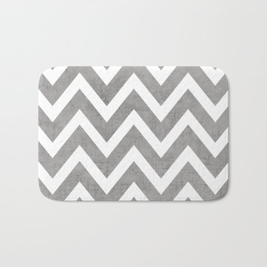 gray chevron Bath Mat