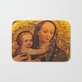 Virgin Mary and Baby Jesus Madonna della Purita Bath Mat | Virginmary, Renaissance, Saintmary, Christian, Holy, Spirituality, Babyjesus, Catholic, Sacred, Religion 