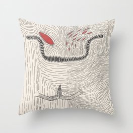 Two-Faced Oni Throw Pillow