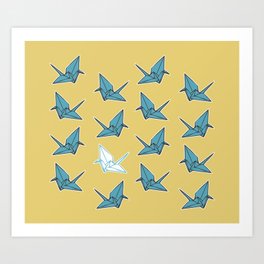 Origami Crane Artwork Prints Culture6 graphic relating to Origami Crane Instructions Printable identify Origami Crane Artwork Prints Tradition6