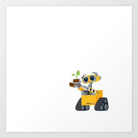 walle with plant Art Print