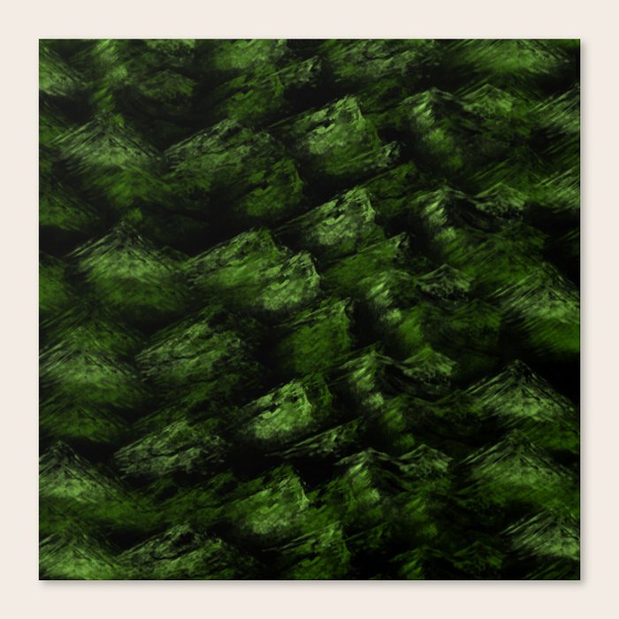 Dark Abstract Greens Canvas Print by Colorful Art Society6