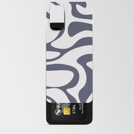 Retro Style Abstract Background - Black Coral and white Android Card Case
