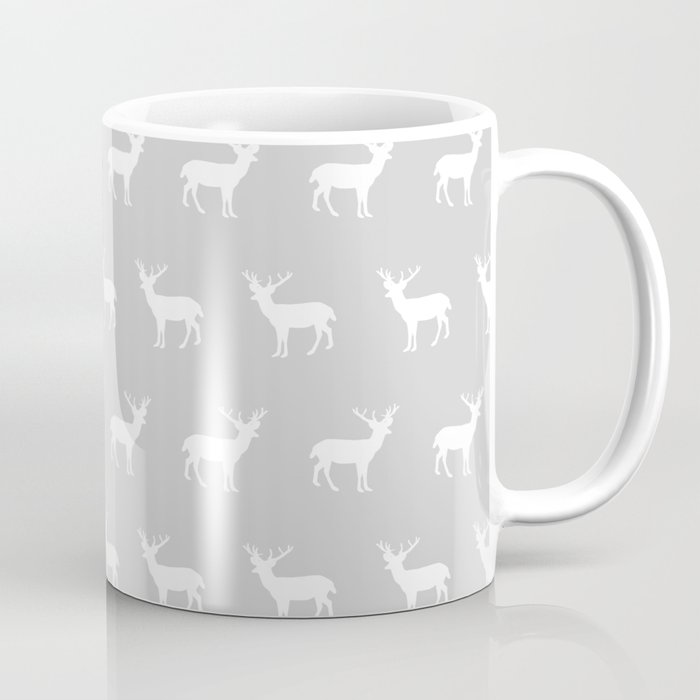 Deer pattern minimal nursery basic grey and white camping cabin chalet decor Coffee Mug