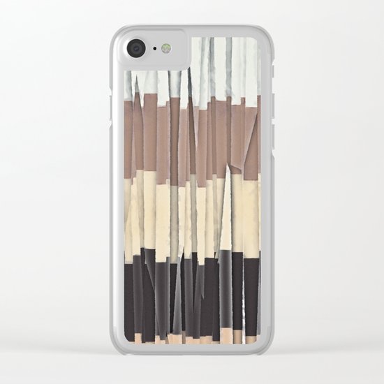 Shredded Stripes Abstract Clear iPhone Case