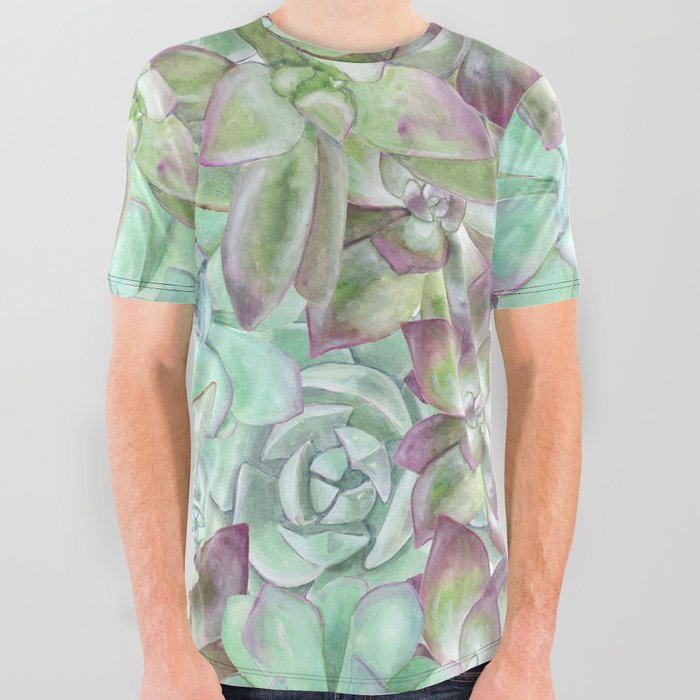 Succulent Cluster All Over Graphic Tee