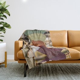Puppy Love and Fall Leaves Throw Blanket