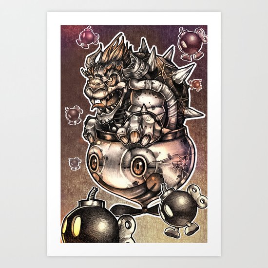 BOMBS AWAY BOWSER Art Print