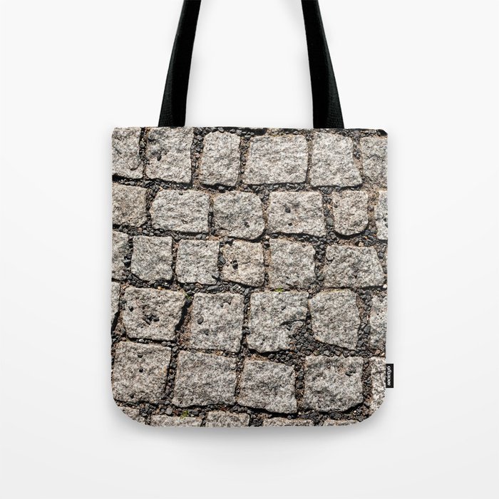 Old cobble stone pattern at the street Tote Bag