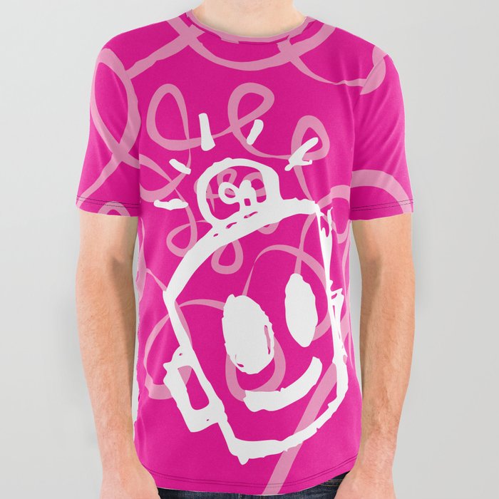Breast Cancer Awareness All Over Graphic Tee
