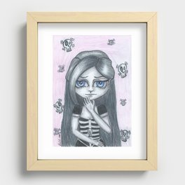 Cute Gothic Girl Sienna Recessed Framed Print