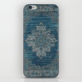 blue oriental vintage rug iPhone Skin