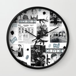 Bonnie And Clyde Wall Clock