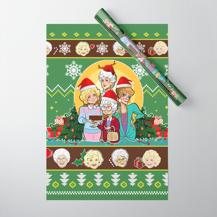 Green golden girls christmas - amazing gift idea Wrapping Paper