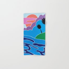 Pop Art Island ~ original painting Hand & Bath Towel