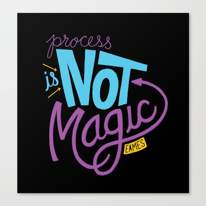 Process is Not Magic  Canvas Print