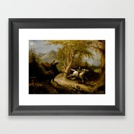 John Quidor Legend of Sleepy Hollow Headless Horseman Pursuing Ichabod Crane 1858 Framed Art Print