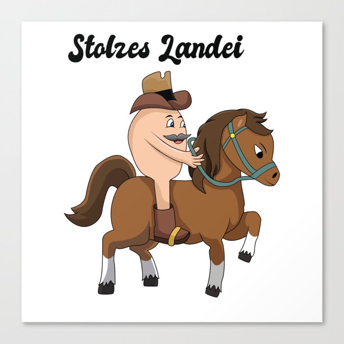 Proud Country Bumpkin - Horse, Pony Canvas Print