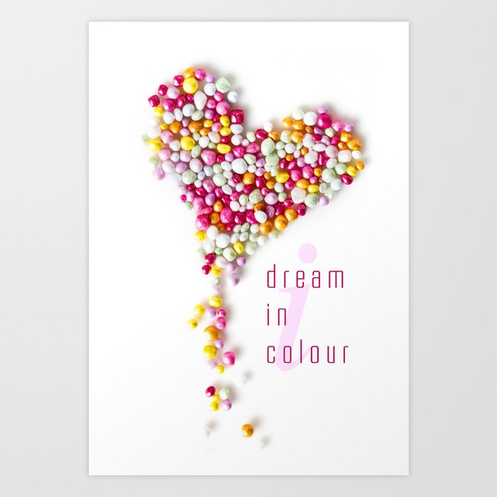 I Dream in Colour Heart Art Print