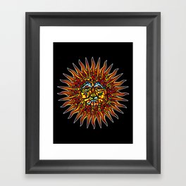 Psychedelic Sun Framed Art Print