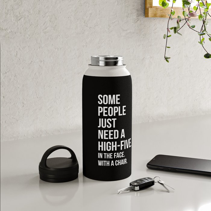 Men Have Feelings Funny Quote Water Bottle by EnvyArt