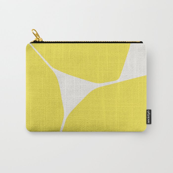 The Betsy Collection Minimalist Modern Floral in Yellow Carry-All Pouch